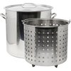 Concord Commercial Grade Stainless Steel Stock Pot w/ Steamer Basket, 53 Quart S4040